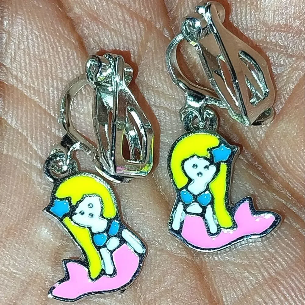 Super cute kid's fashion clip-on earrings